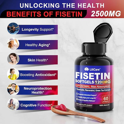 Fisetin Supplement + Vegan Omega-3 Algae Oil