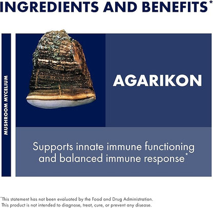 Host Defense Agarikon Capsules - Immune System Support Supplement - Mushroom Supplement to Aid Immune Functions & Cell Strength - Herbal Dietary Supplement - 120 Capsules (120 Servings)*