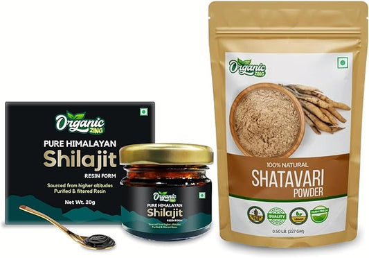 Shatavari Powder- 227g & Shilajit Resin- 20g