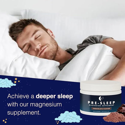 Natural Pre-Sleep Aid for Adults | Cocoa | Chamomile | Magnesium Glycinate 200mg | Vitamin B6 | Vitamin D | Gluten-Free | Zero Sugar | Non-Habit Forming | Sleep Support | 30-day Supply