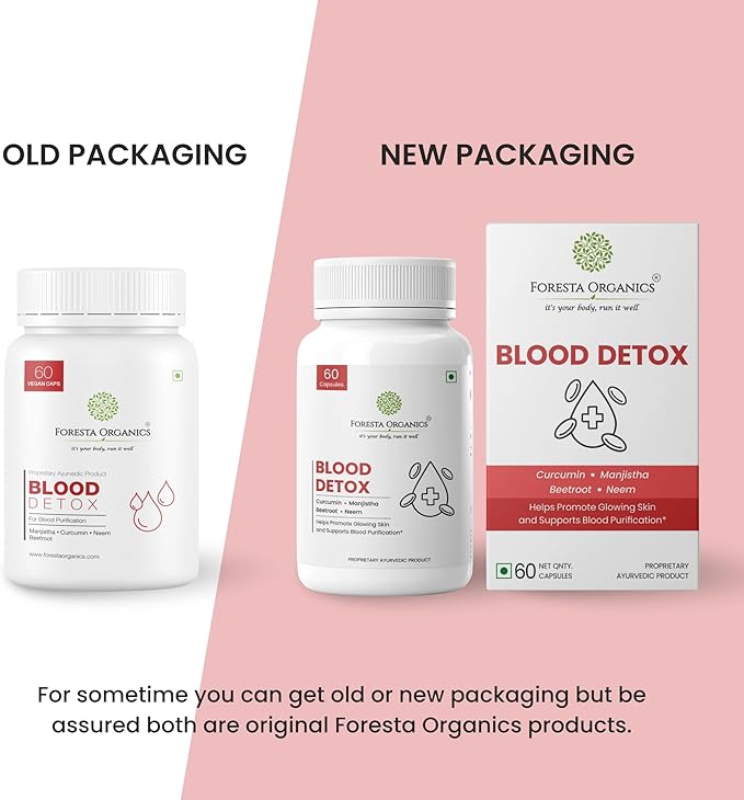Blood' Detox Ayurvedic Natural Extracts of Neem, Curcumin, Betroot & Manjistha- 60 Count (Pack of 1)