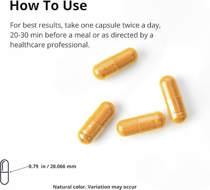 Turmeric Capsules - High Potency Turmeric Curcumin Capsules with Ginger & Black Pepper - Joint Support - 60 Capsules