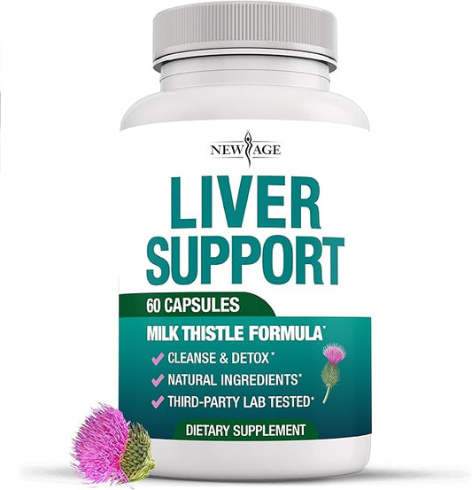 Liver Cleanse Detox & Repair - Milk Thistle Supplement - Liver Support with Choline, Artichoke Extract, Chicory & Dandelion Root Supplement - Milk Thistle Liver Detox & Liver Cleanse - 60 Count