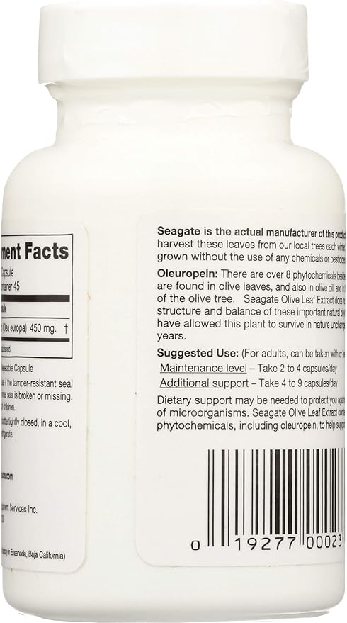 Seagate Products Olive Leaf Extract 450mg 45 Capsules