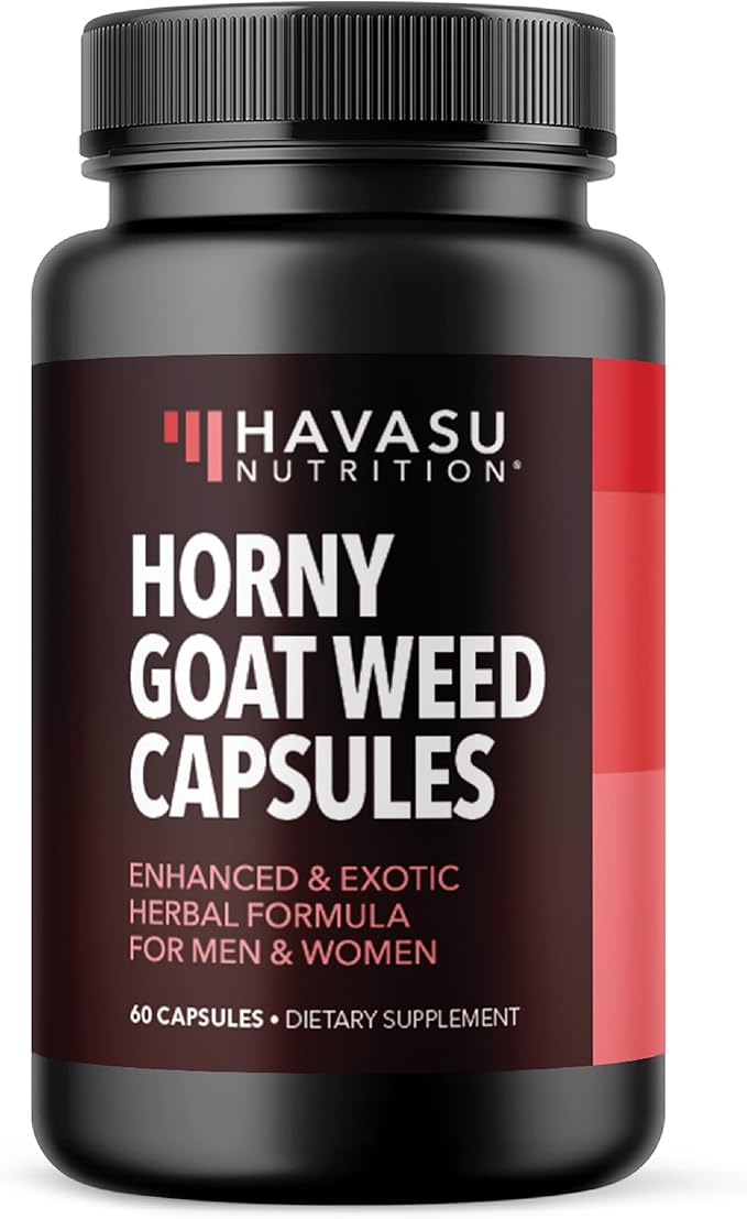Horny Goat Weed Capsules for Men & Women - Extra Strength Performance & Energy Support with Tongkat Ali, Muira Puama, and Saw Palmetto - 1 Month Supply Herbal Supplement for Increased Endurance