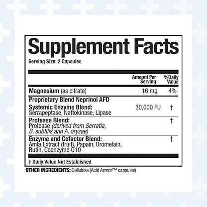 Arthur Andrew Medical, Neprinol AFD, Multi Enzyme Blend with Serrapeptase & Nattokinase, 90 Count (Pack of 1)