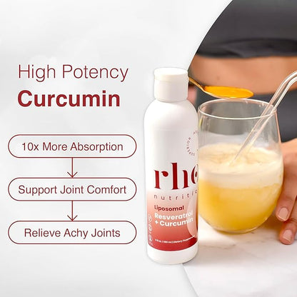 Liposomal Curcumin + Resveratrol (3 Pack) – Ultra High Absorption Liquid Curcumin Supplement – Promotes Joint Comfort, Mobility, Cellular Health and Overall Well-Being