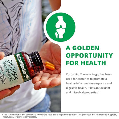 NutraMedix Curcumin - 500mg Turmeric Capsules - Promotes a Healthy Inflammatory Response, Immune System, Brain, Heart & Liver Support (120 Capsules)