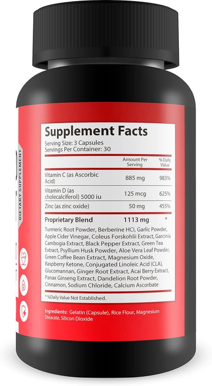 11 Second Secret Blood Support Supplement - Our Best Sugar Health Blood Health Formula - Advanced Blood Health Formula - Turmeric Berberine Cinnamon Gluco Support Supplement