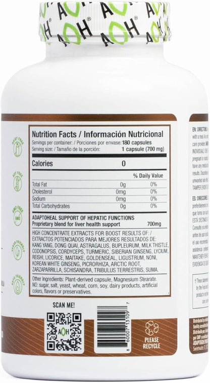 Liver Supplement – Clean, Detox and Repair Formula, Herbal Liver Support Supplement with Milk Thistle (180 Capsules)