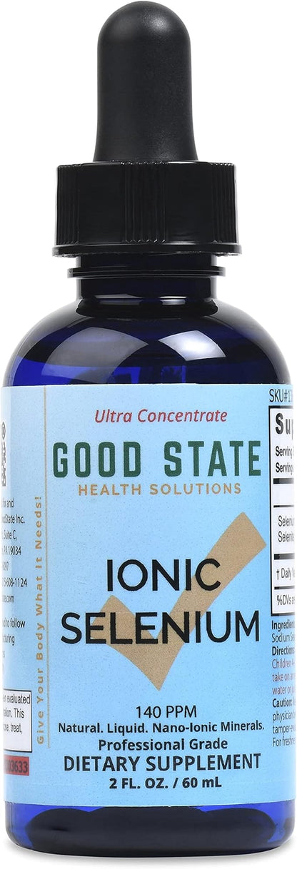 Good State Liquid Ionic Minerals - Selenium Ultra Concentrate - (10 drops equals 70 mcg) (100 servings per bottle)