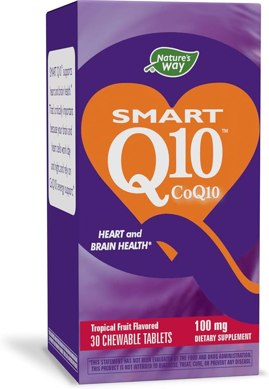 Nature's Way Nature's Way SMART Q10 CoQ10, Supports Heart and Brain Health*, Tropical Fruit Flavored, 30 Chewables