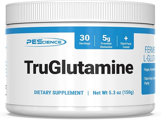 PEScience TruGlutamine, Fermented L-Glutamine Powder, Unflavored, 30 Servings, Gut Health Support