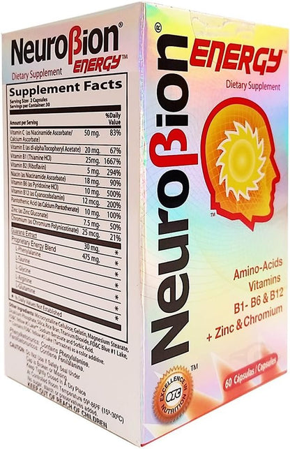 Neurobion, Energy Amino Acids, 60 Count (Pack of 3)