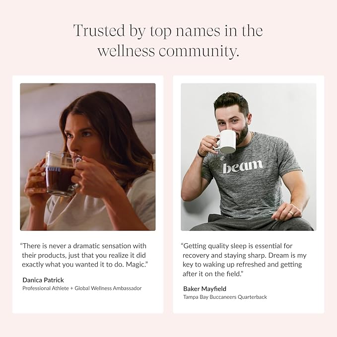 Beam Dream Sleep Powder, Sleep Supplement, Sleep Aids for Adults, Contains Magnesium, Melatonin, L Theanine, Apigenin, Natural Sleep Aid, Vegan, Non GMO, Dairy Free, 3rd Party Tested, 30 Servings