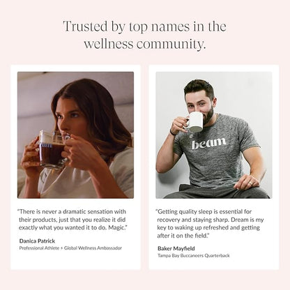 Beam Dream Sleep Powder, Sleep Supplement, Sleep Aids for Adults, Contains Magnesium, Melatonin, L Theanine, Apigenin, Natural Sleep Aid, Vegan, Non GMO, Dairy Free, 3rd Party Tested, 30 Servings