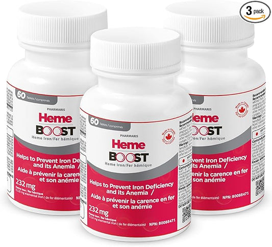 Hemeboost 11.6mg (232mg Heme Iron) I 180 Tablets | High Potency Natural Iron Supplement I High Absorption & Gentle on Stomach I Iron Pills for Adults & Safe for Use in Pregnancy (3)