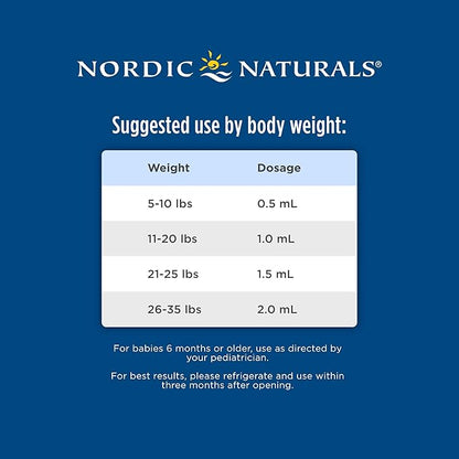 Nordic Naturals Baby’s DHA Vegetarian, Unflavored - 1050 mg Plant-Based Omega-3-1 oz - Supports Brain & Vision Development in Babies - Non-GMO, Vegan - 15 Servings