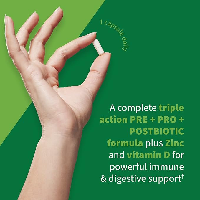 Garden of Life Dr Formulated Probiotics Immune Support & Zinc Supplements 30mg High Potency Raw Zinc and Vitamin C