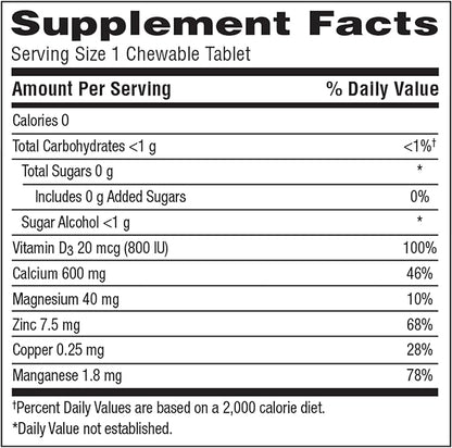 Caltrate Chewables 600 Plus D3 Plus Minerals Calcium Vitamin D Supplement, Cherry, Orange and Fruit Punch - 60 Count