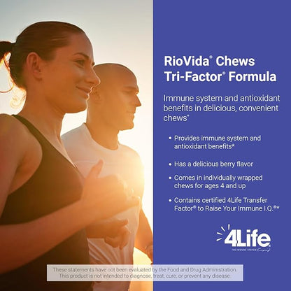 4Life RioVida Chews, Supplement Supports Immune System & Healthy Aging with Elderberry, Acai Berry & Transfer Factor Proteins - 30 Chews