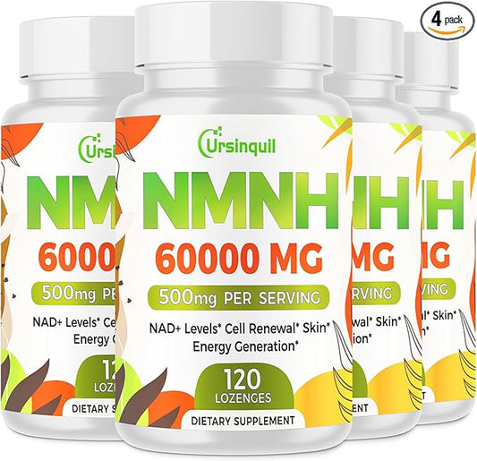 Sublingual NMNH 500mg (Dihydronicotinamide Mononucleotide) (480 Servings, NMNH 500mg per Serving) NAD Supplement to Boost NAD Levels as We Age, for Anti-Aging, Energy, Immunity, Focus - 480 Count