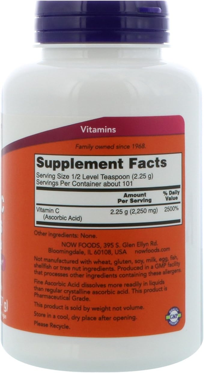 Now Foods Now Foods, (2 Pack) Vitamin C Crystals, 8 oz (227 g)