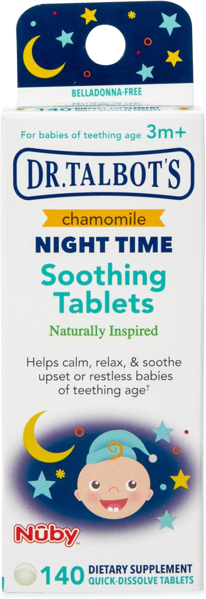 Dr. Talbot's Night Time Chamomile Soothing Tablets, Naturally Inspired, Quick Dissolve, 140 Count