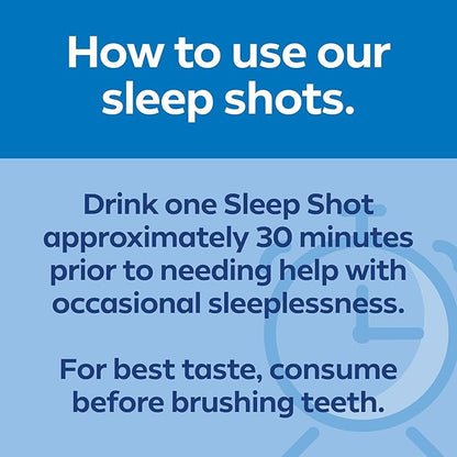 Dream Water Sleep Aid Supplement Drink; Melatonin 5mg, GABA, 5-HTP; Zero Sugar, Natural Flavors, No Added Colors, 2.5 oz Liquid Sleep Shots, Snoozeberry, 4-Count