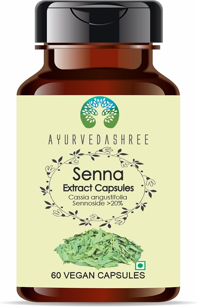 Senna Extract 500mg - 60 Vegetarian Capsules | Cassia Agustifolia | All Natural | 100% Vegan | Gluten-Free | GMP Certified.