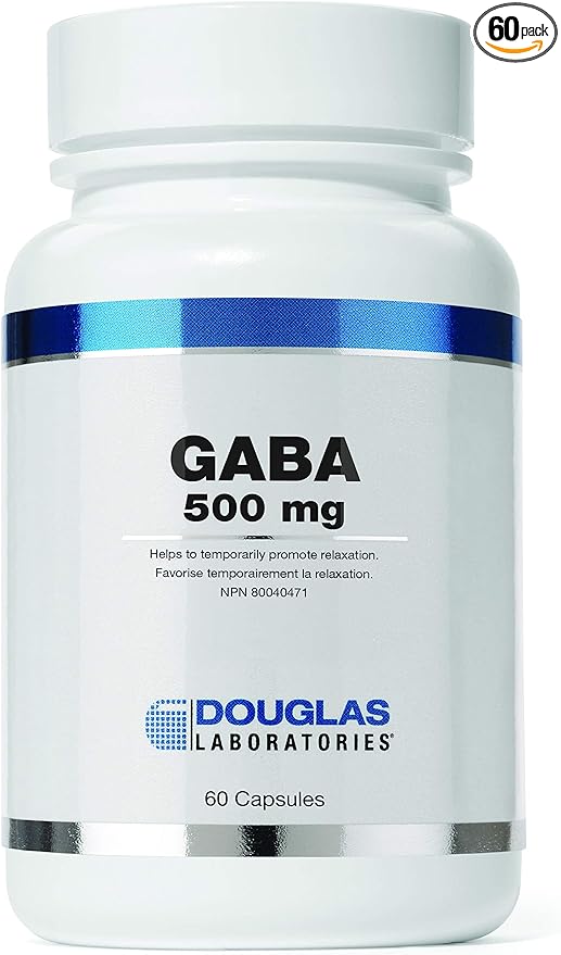 Douglas Laboratories GABA 500 mg. | Amino Acid Support for Brain Neurotransmitters, Sleep Cycles, and Body Temperature | 60 Capsules