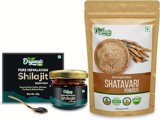 Shatavari Powder- 454g & Shilajit Resin- 20g