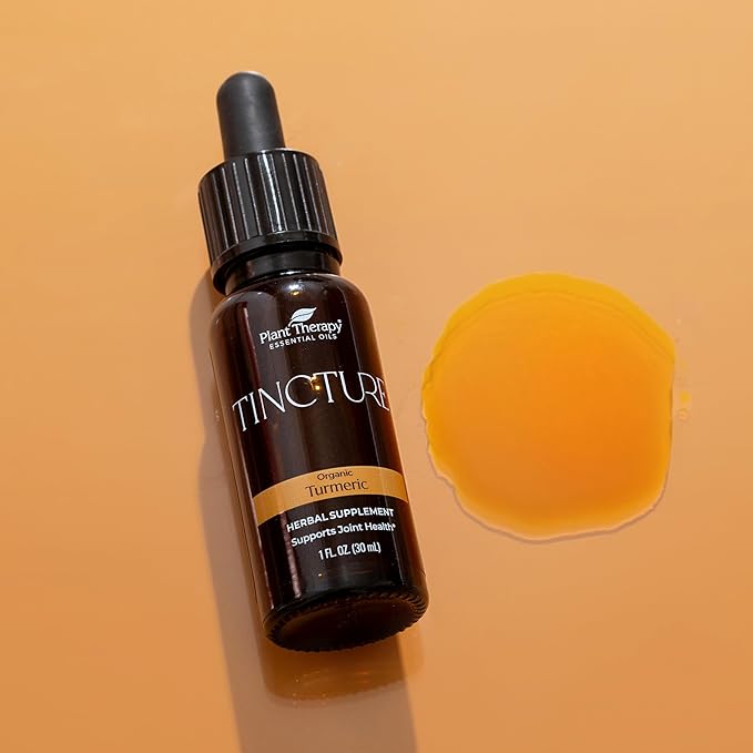 Plant Therapy Organic Tinctures Beginner Set 30 mL Each of Organic Ashwagandha, Asian Ginseng, Echinacea Blend, Elderberry, Lemon Balm & Turmeric