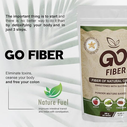 Go Fiber 100% Organic Fiber, Natural Fiber Supplement, Vanilla, 10.6 oz