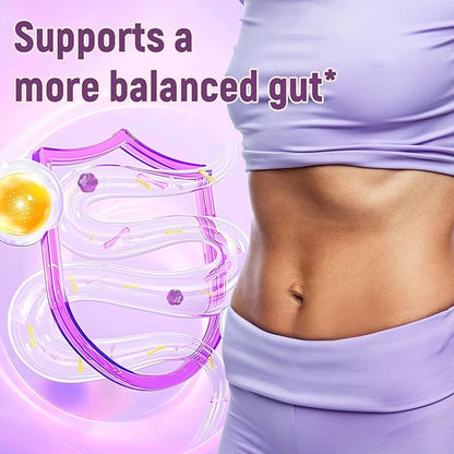 10G Fiber Gummies for Adults, No Sugar Added Grape Flavor, Fiber Supplement with 30 Billion CFU Probiotics Blend, ACV, Vitamin C, Inulin, Support Digestive Health, 90 Count
