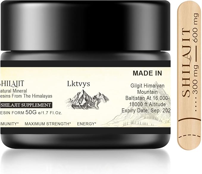 Premium Himalayan Shilajit Resin - 50g Pure & Natural Supplement for Energy, Immunity, and Mental Clarity, Rich in Fulvic Acid & Essential Minerals, Preservative-Free