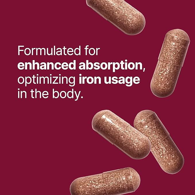 Iron Supplement Capsules 18mg (IPS) - 100-Day Supply of Gentle Iron Supplement for Women & Men - Non-Constipating Iron Supplement for Anemia