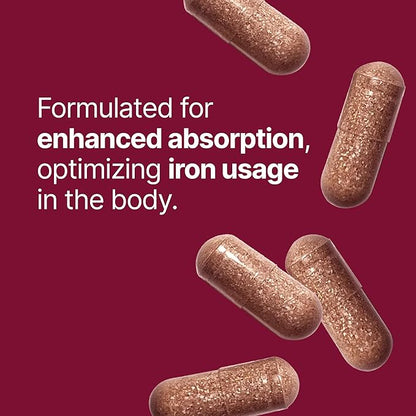 Iron Supplement Capsules 18mg (IPS) - 100-Day Supply of Gentle Iron Supplement for Women & Men - Non-Constipating Iron Supplement for Anemia