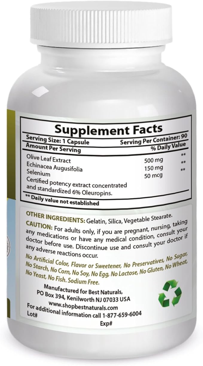 Best Naturals Olive Leaf Extract, 700 Mg, 90 Count