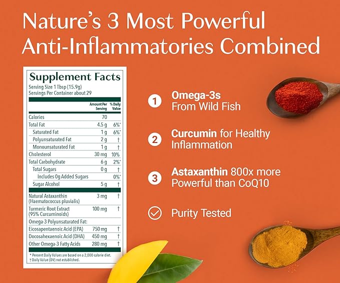 AlgaeCal Bundle - Plant Based Calcium Supplement with Vitamin D3 for Bone Health & Strength & Triple Power Omega-3 Fish Oil Natural Liquid Emulsion with EPA & DHA, Curcumin, Astaxanthin