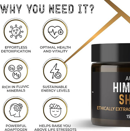 Authentic Himalayan SHILAJIT® by NutroTonic® | 60 Days Sun Dried Organic Most Potent Premium Resin | Lab Tested for Safety | Natural Source of Fulvic Acid +86% & Humic Acid +10%