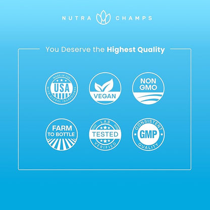 NutraChamps Super Greens Powder Premium Superfood | 20+ Organic Green Veggie Whole Foods | Wheat Grass, Spirulina, Chlorella | Antioxidant, Digestive Enzyme & Probiotic Blends (9.1 OZ, Tropical)