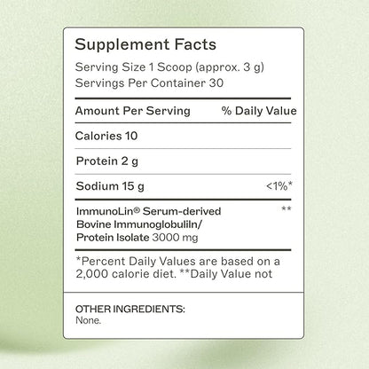 Amy Myers MD Gut ImmunIG - Gut Supplement for Gut Health - Digestive Health Supplement for Immune System Support - Immunoglobulin Powder Aids Healthy Gut Function - 90g (30 Servings)