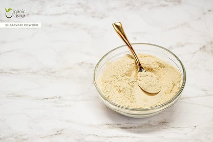 Organic Way Shatavari Powder (Asparagus racemosus) - Kosher & USDA Certified | Vegan, Non-GMO & Gluten Free | Tested for Heavy Metal and Purity | Resealable Bag | 100% Raw from India (1/4LBS / 4Oz)