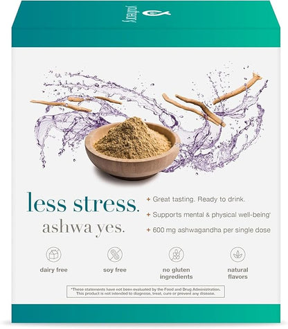Youtheory Ashwagandha Liquid - Uses KSM-66 - Ashwagandha Supplement to Support Stress Relief* - Vegan - Dairy, Soy & Gluten Free - 12 Single-Serving Packets