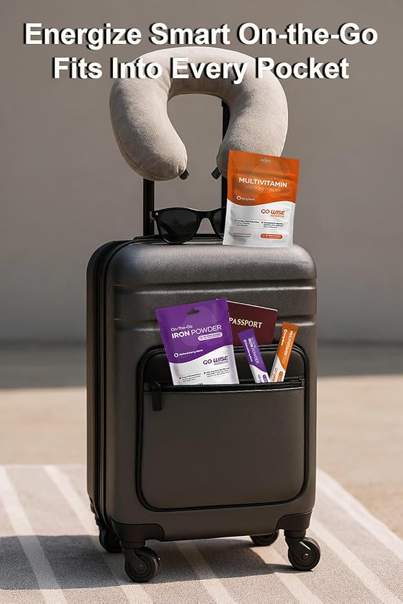 On The go Multivitamin Powder - Natural Berry Flavor - 14 Convenient Stick Packs - Portable Vitamin Supplement for Travel, Daily Nutrition, Energy and Immune Support: for Men and Women.