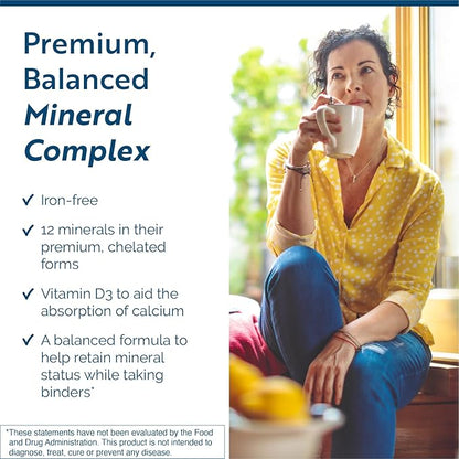 Researched Nutritionals Core Minerals - Iron-Free Multi Minerals Supplement with Vitamin D3 & Trace Minerals to Support Bone Strength, Thyroid & Brain Health (120 Capsules)