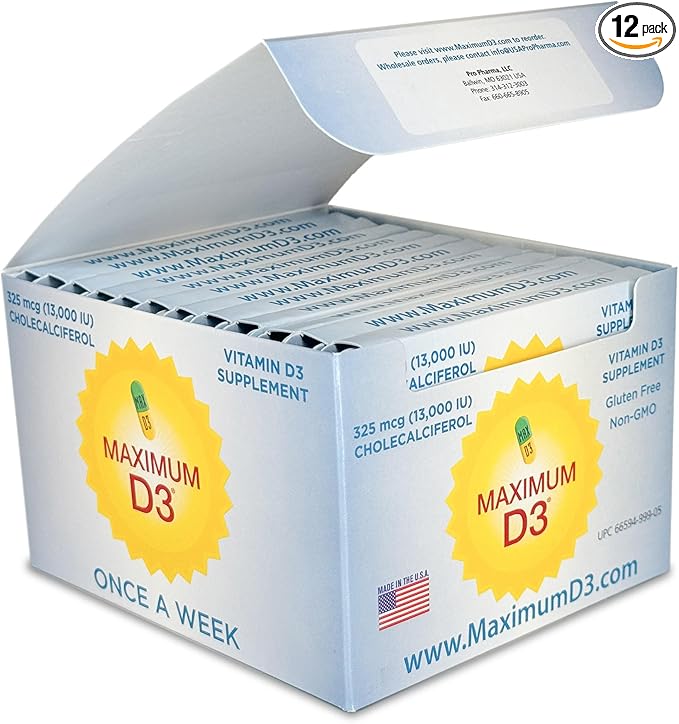 13,000 IU Box, 60 Capsules Total (12 Cards/Box x 5 Capsules per Card), 60-Weeks Supply [Packaging May Vary]