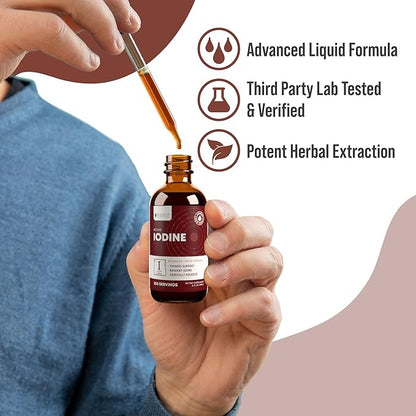 Active Iodine - Nascent Iodine Drops - Liquid Delivery for Better Absorption - Supports Healthy Energy, Vitality, & Iodine Levels