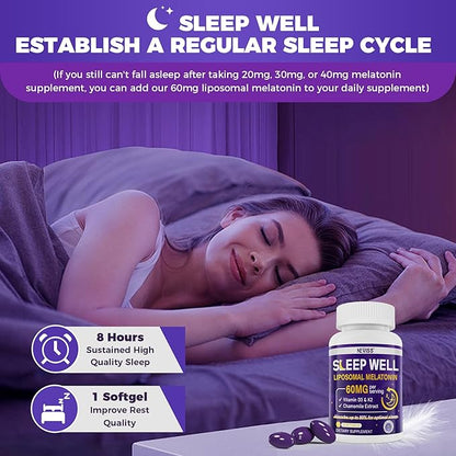 NEVISS L-Tyrosine Gummies & Melatonin 60mg for Adults Bundle